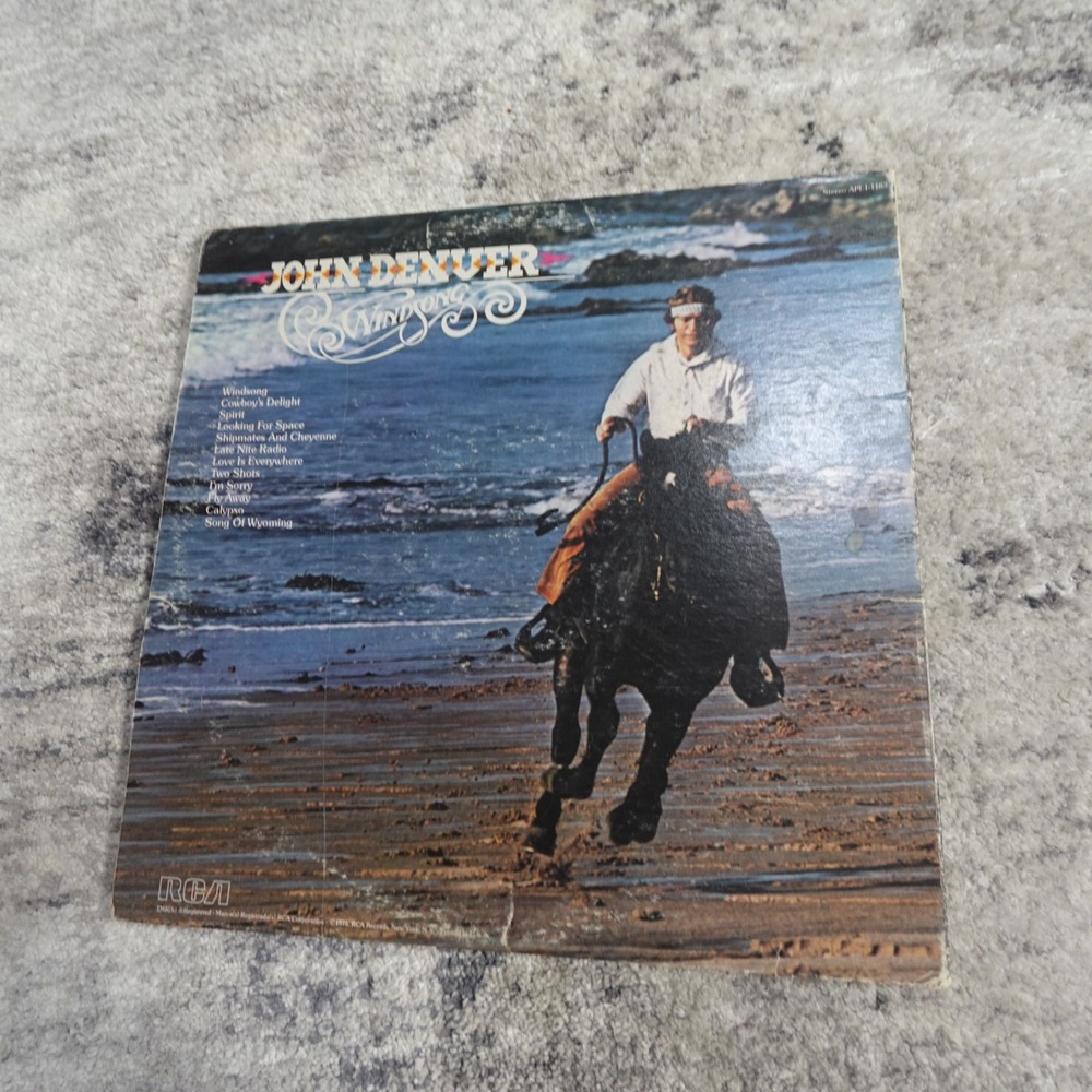 Vintage 1975 John Denver Windsong Vinyl Record LP Folk Rock RCA Victor Album